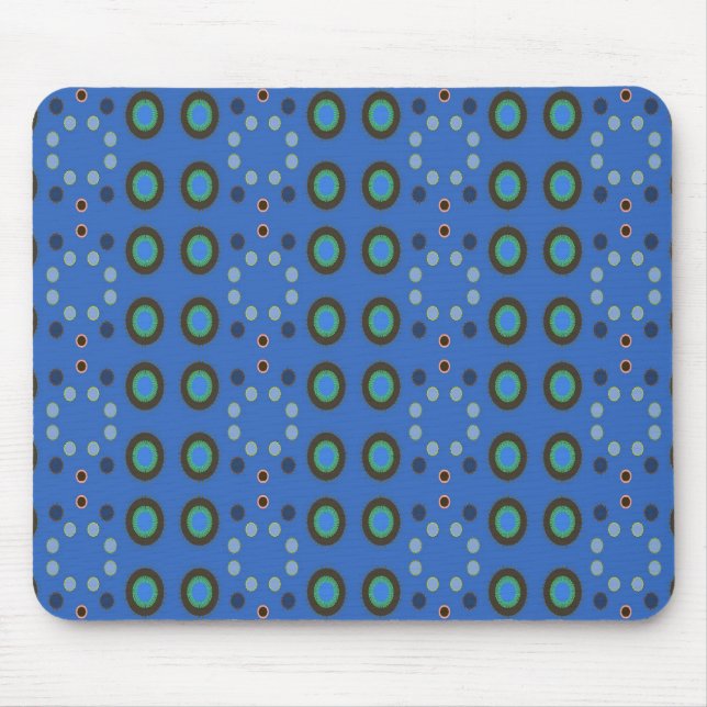 Blue Dot Pattern Mouse Pad (Front)