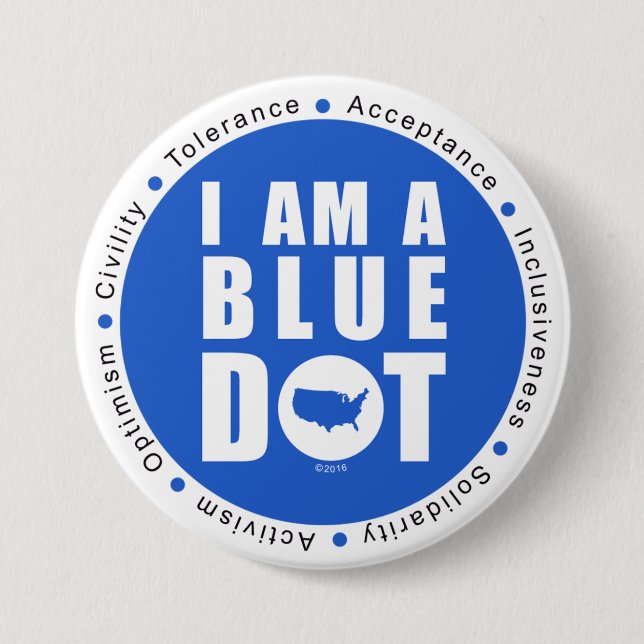 Blue Dot U.S.A Button (Front)
