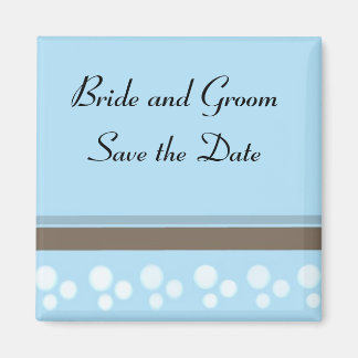 Blue Dots and Stripes Magnet