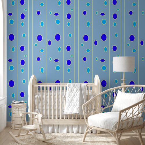 Blue  dots and Yellow lines Wallpaper