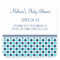 Blue Dots Baby Shower Favor Stickers