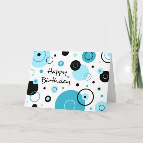 Blue Dots Business From Group Birthday Card
