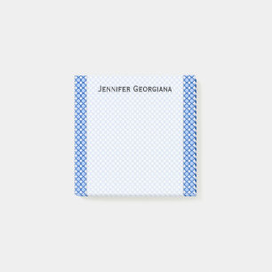 Blue Dots/Circles Pattern + Custom Name Note