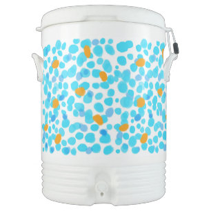 Blue dots Igloo Beverage Cooler, Ten Gallon Cooler