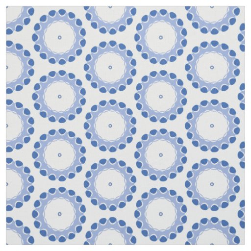 blue dots in a circle 1 yard fabric 