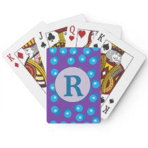 Blue Dots Letter Playing Cards