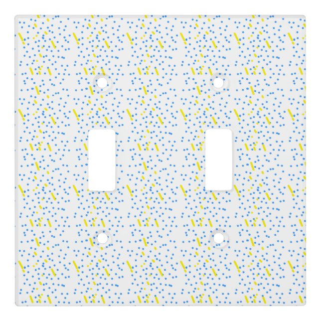 Blue Dots Meteor Shower  Light Switch Cover (Front)