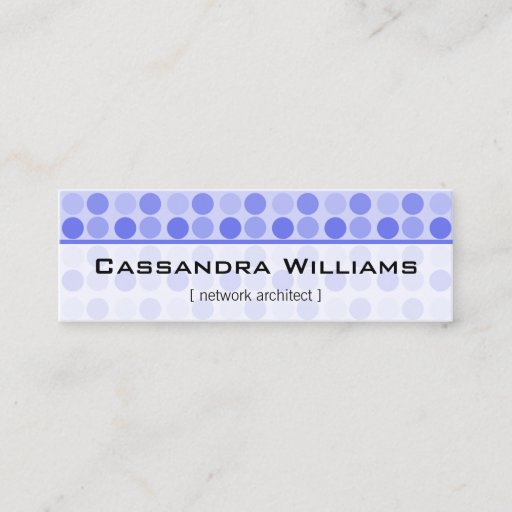 Customizable Blue Dots Network Micro Mini Business Cards
