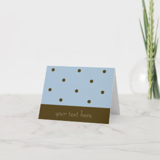 Blue Dots Note Card (Customizable)