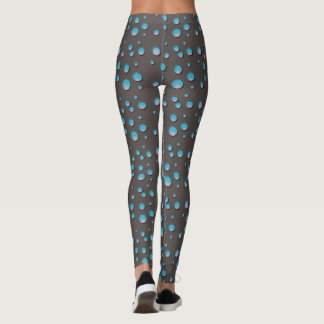 Blue Dots on Gray Leggings