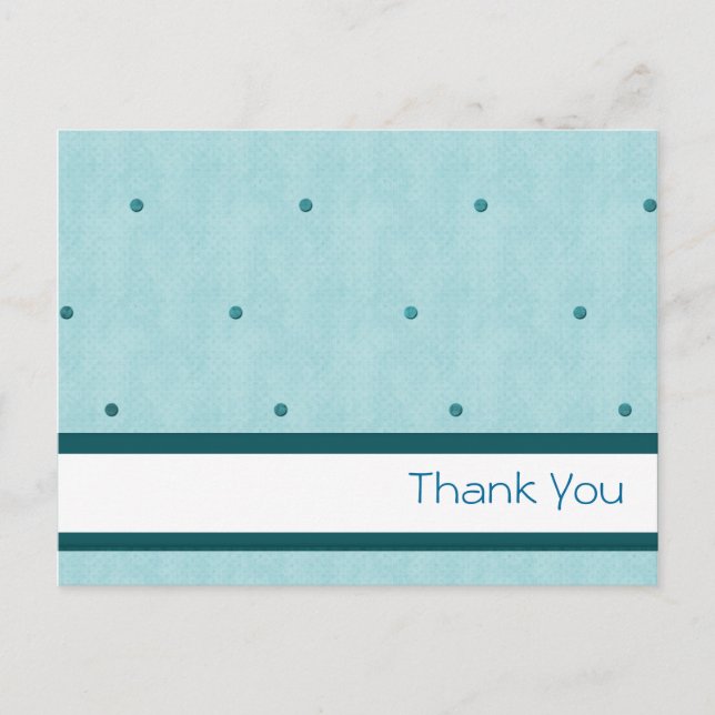 Blue Dots  "Thank You" Postcard (Front)
