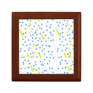Blue Dots Wooden Jewelry Keepsake Box