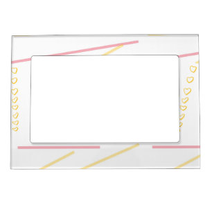 Blue Dots Yellow Lines Magnetic Frame
