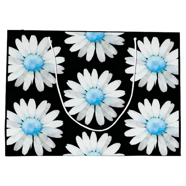 Blue Dotted Daisy's Large Gift Bag (Back)