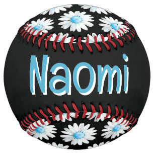 Blue Dotted Daisy's (personalize) Softball