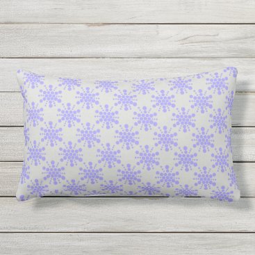 Blue dotted stars on pebble grey lumbar pillow Blue dotted stars on pebble grey lumbar pillow