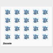 Blue Dove and Star of David Peace Square Sticker (Sheet)