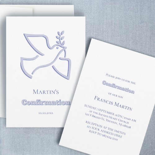 blue dove Confirmation 