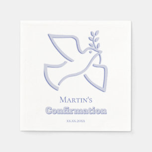 blue dove Confirmation Napkins