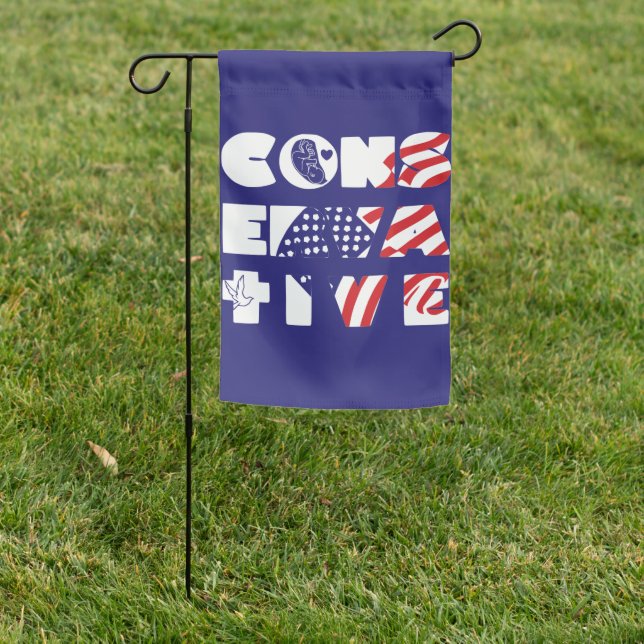 blue Dove Cross US Flag Pro-Life Conservative (In SItu)