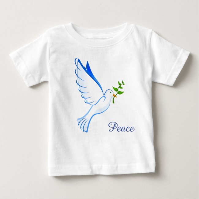 Blue Dove of Peace Baby T-Shirt