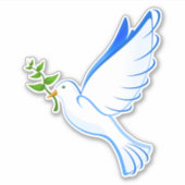 Blue Dove of Peace Vinyl Sticker | Zazzle