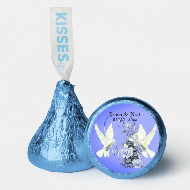 Blue Doves And Roses Hershey®'s Kisses® (Front)