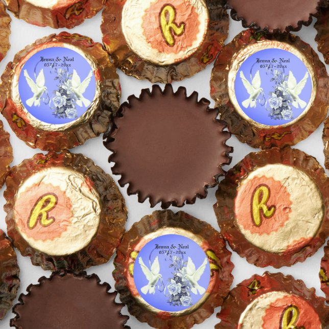 Blue Doves And Roses Reese's Peanut Butter Cups (Assorted)
