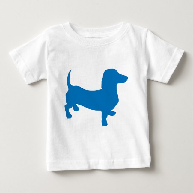Blue Doxie, Dachshund Baby T-Shirt (Front)
