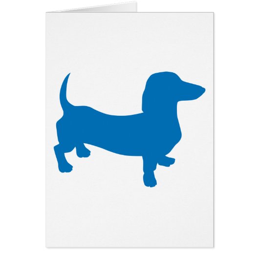 Blue Doxie, Dachshund Cards (Front)