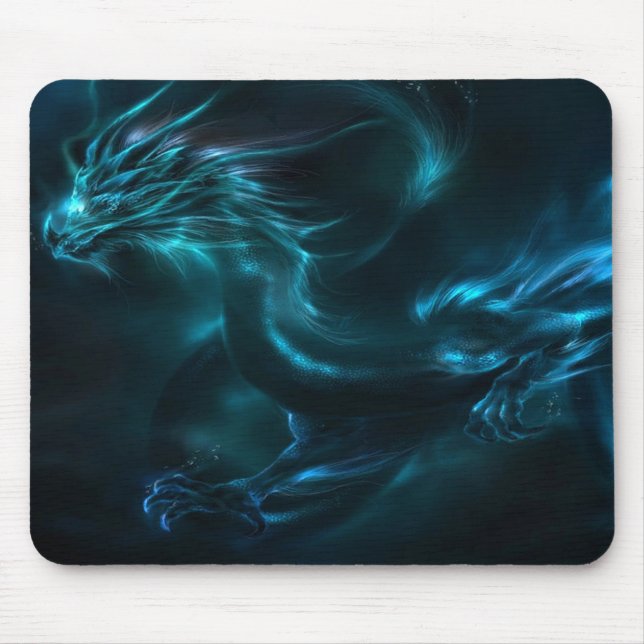 blue dragon abstract mouse pad (Front)