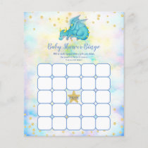 Blue Dragon Baby Shower Bingo Game
