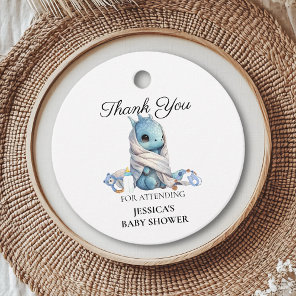 Blue Dragon Baby Shower Thank you Favor Tags