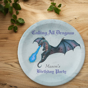Blue Dragon Birthday party  Paper Plates