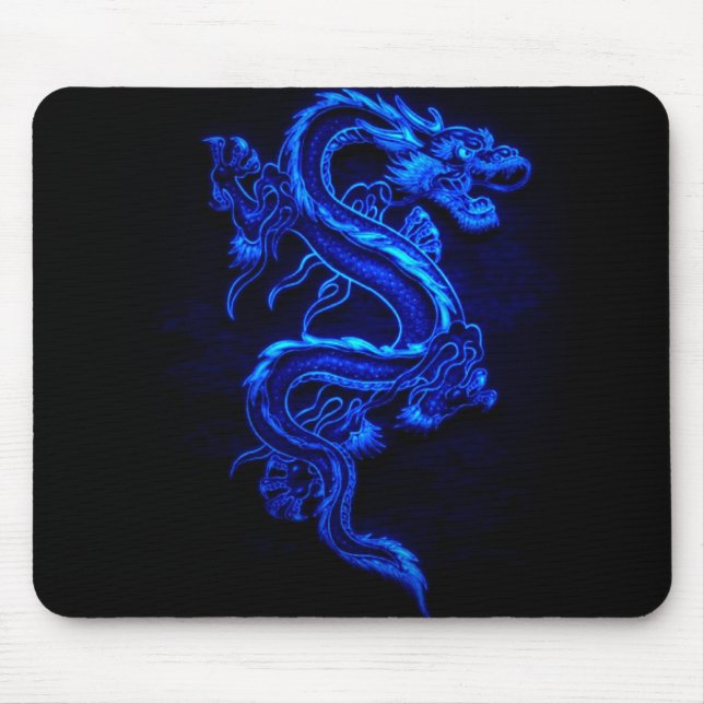 blue-dragon-black-fire mouse pad (Front)