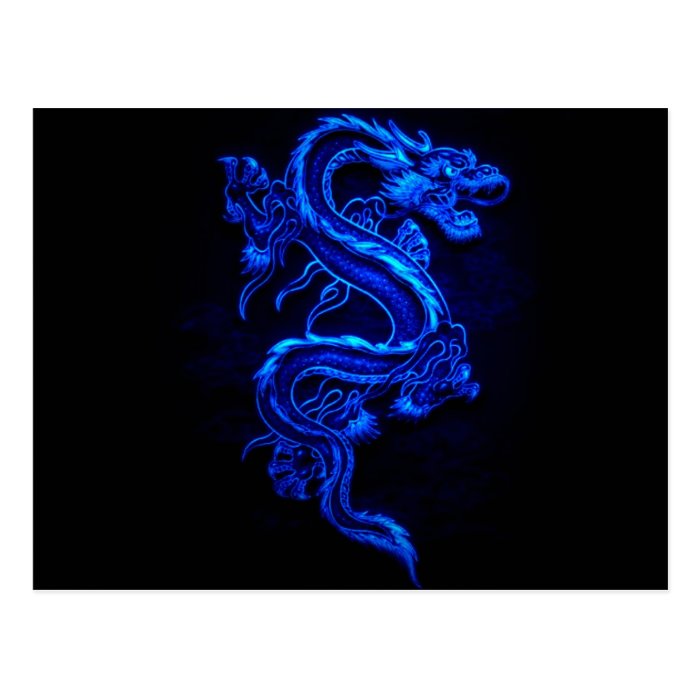 blue dragon black fire postcards