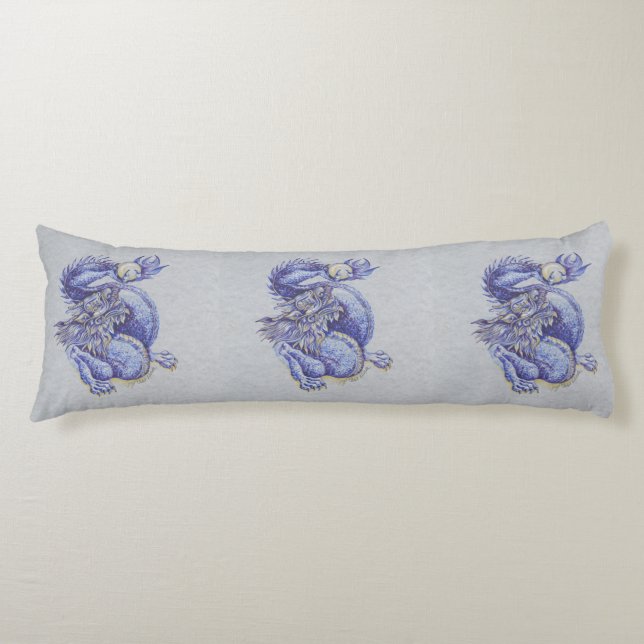 Blue Dragon Body Pillow (Front)