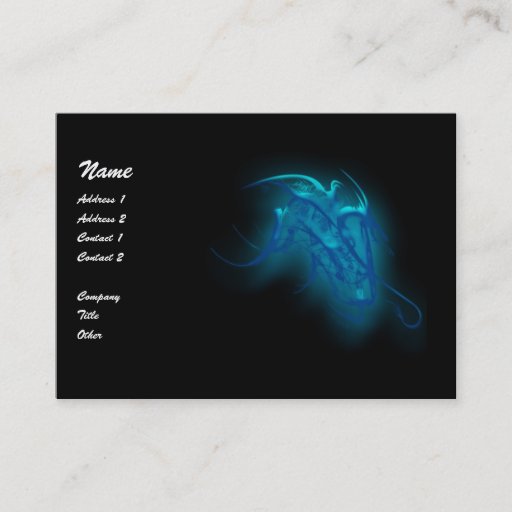 Customizable Blue dragon business cards