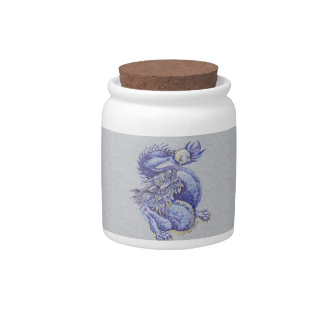 Blue Dragon Candy Jar (Front)