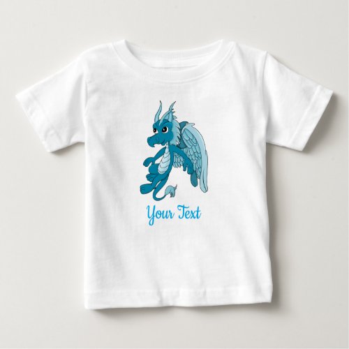 Blue Dragon Cartoon Baby T_Shirt