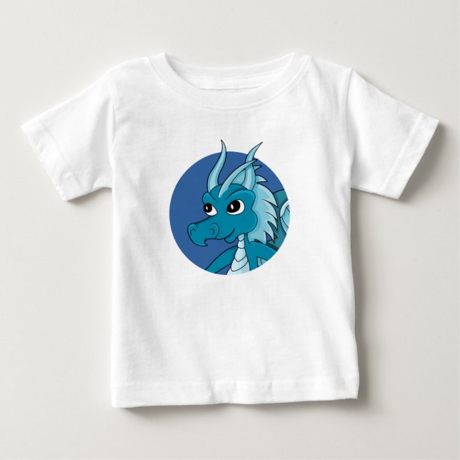 Blue dragon cartoon baby T-Shirt (Front)