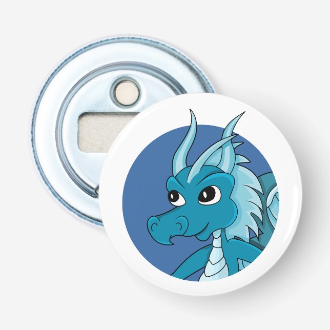 Blue dragon cartoon bottle opener (Front)