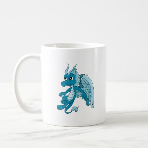 Blue Dragon Cartoon Coffee Mug