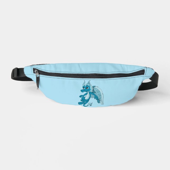 Blue dragon cartoon  fanny pack (Front)