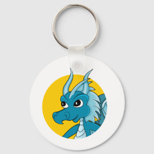 Blue dragon cartoon keychain