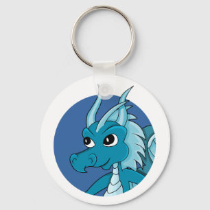 Blue dragon cartoon keychain