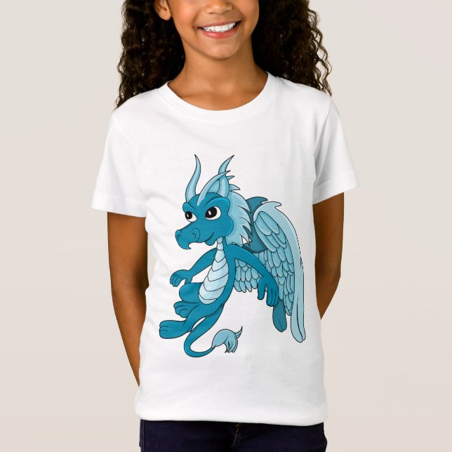 Blue Dragon Cartoon T-Shirt (Front)