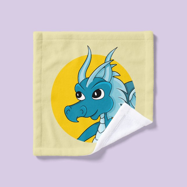 Blue dragon cartoon wash cloth (Wash Cloth)