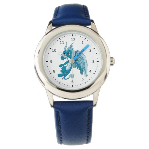 Blue dragon cartoon watch