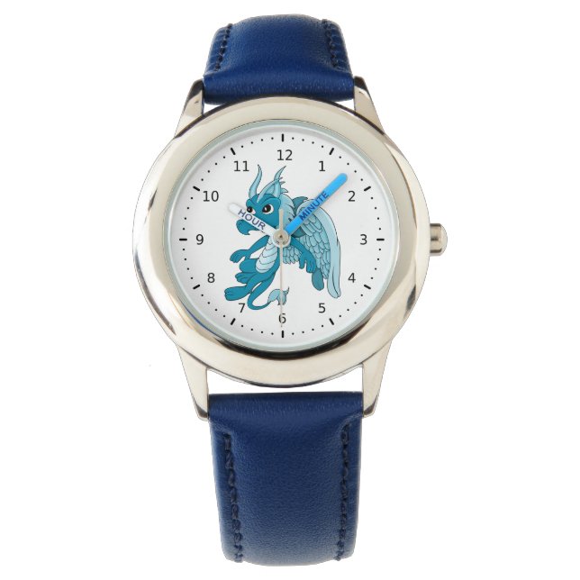 Blue dragon cartoon watch (Front)